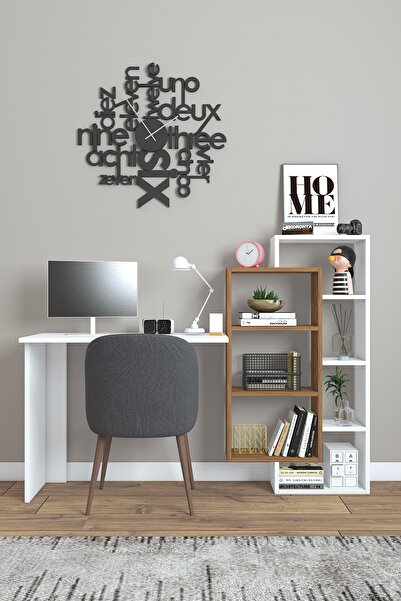 dekoronya Plus Kitaplıklı Çalışma Masası