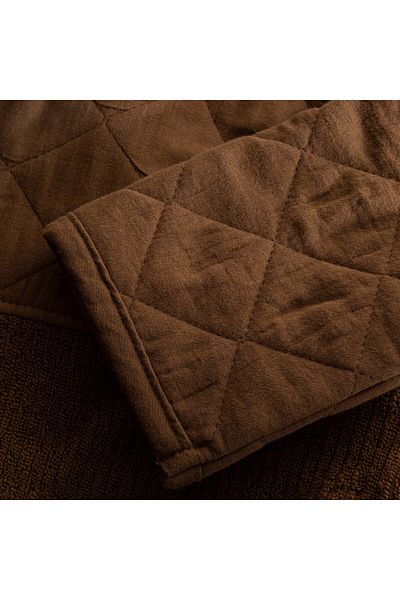 Ecocotton Halat de baie pentru femei Hüma 100% bumbac matlasat maro