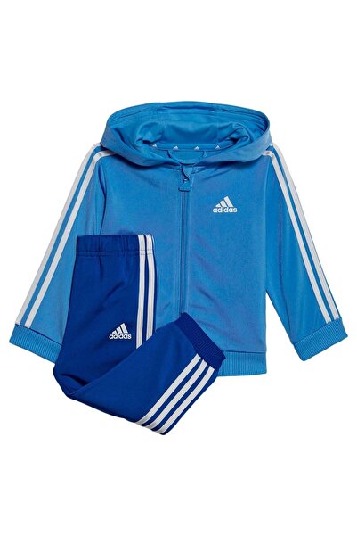 adidas Essentials Shiny Hooded Tracksuit Baby Tracksuit Set Ic0596