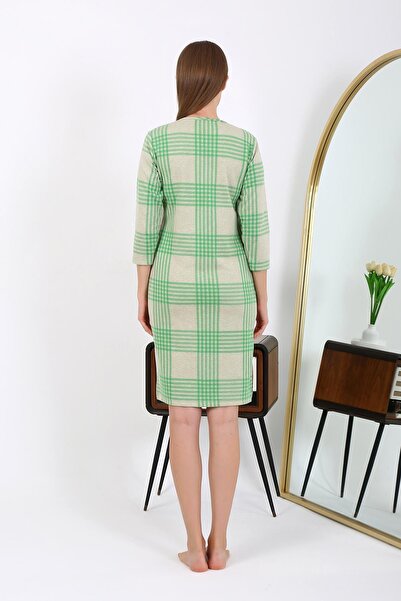 Akbeniz Green Cotton Akebeniz Tunic and Nightgown Set - 13131