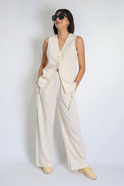 ELİT SHOES بدلة نسائية من الكتان الطبيعي