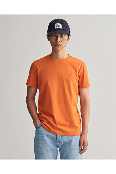 Gant Erkek Turuncu Regular Fit Bisiklet Yaka T-Shirt