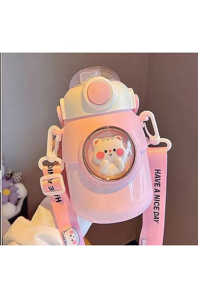 İthal 700ml 316Steel Cute Flask - Pink, Stainless, Bpa Free