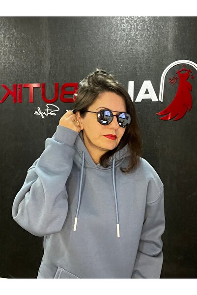 Marka Kapüşonlu 3 İplik Şardonlu Kalın Eşofman Takım