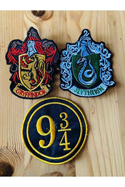 icase Gryffindor Slytherin 9 3/4 Harry Potter Nakış Patch Peç Yama (6X7 CM) 3...