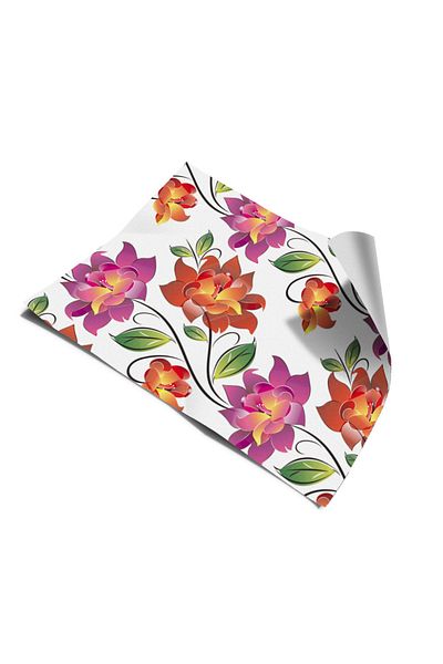 Bigaimaj Autocolant pentru ușă pentru frigider și mașină de spălat vase cu model floral - folie autoadezivă