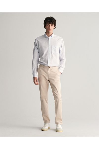 Gant Men's Cream Slim Fit Trousers