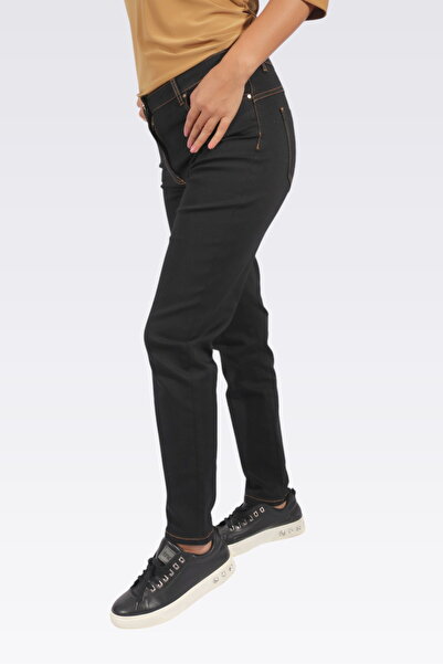 TOLGA SARAÇOĞLU 30232 SİYAH DAR PAÇA KOT PANTOLON