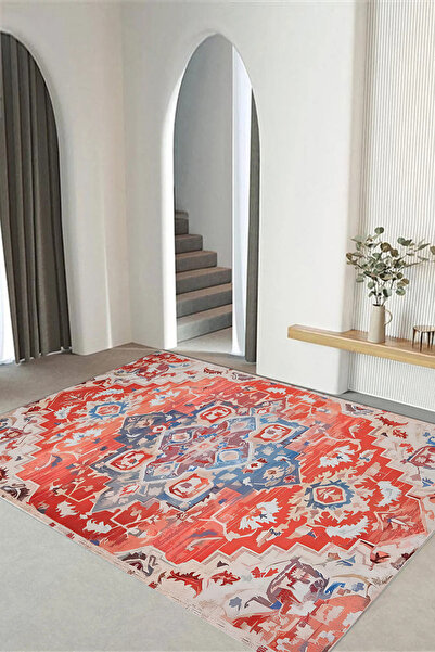 Viyana Home Dijital Kaymaz Taban Klasik Etnik Model Yıkanabilir Yolluk Mutfak...