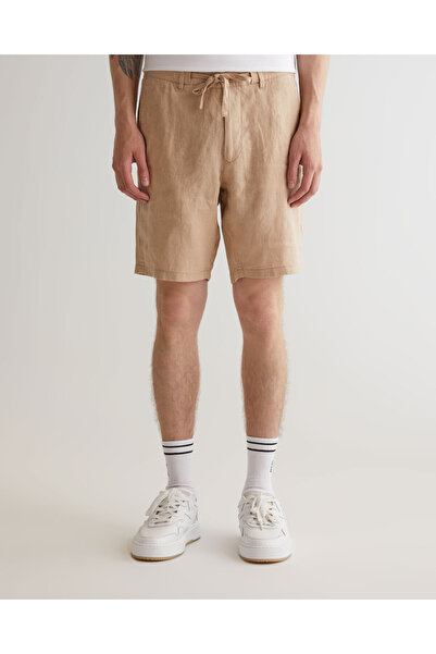 Gant Erkek Bej Relaxed Fit Keten Şort