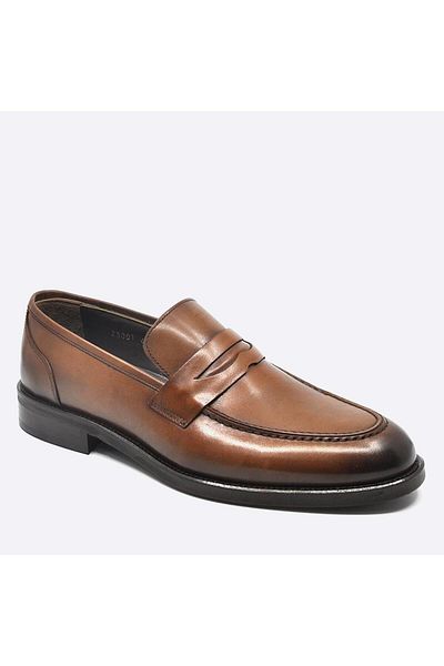 Fosco Genuine Leather Casual Men's Shoes Tan 9810