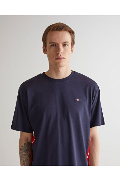 Gant Erkek Lacivert Regular Fit Bisiklet Yaka T-shirt