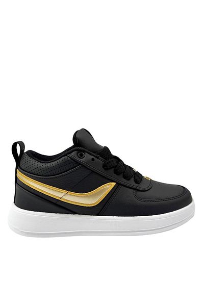 SOLAZER Pantofi sport negru auriu pentru bărbați, pantofi sport casual 036