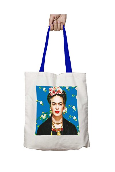 ART HEDİYE Fk Design Design Shoulder Bag with Blue Handles