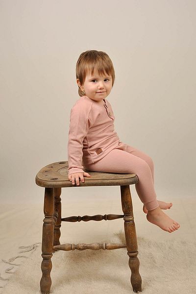 Peki Add 5 Pay 4 Kids Waffle Cotton Leather Set - Gift with Wooden Buttons 15017