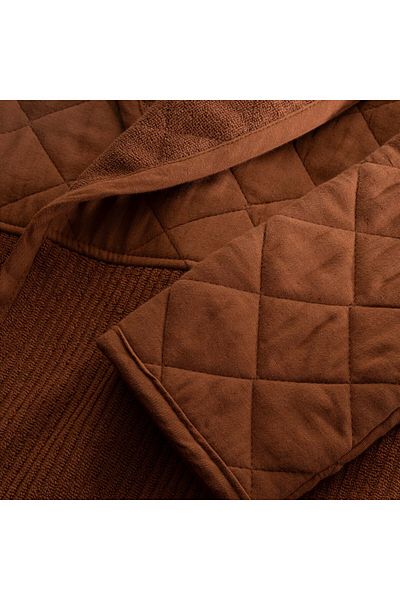Ecocotton Halat de baie pentru femei Hüma 100% bumbac matlasat Terra