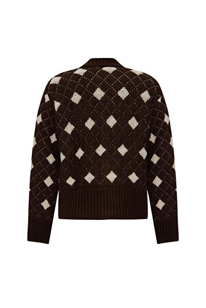 Mudo Jacquard Oversize Buttoned Cardigan