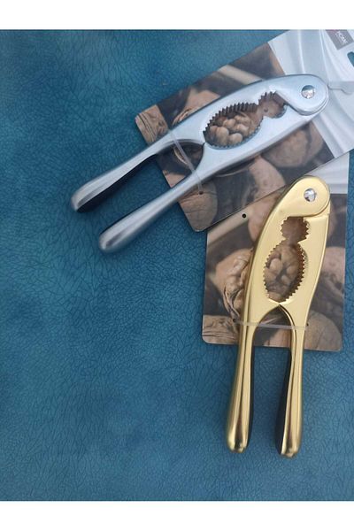 GenelTedarik Luxury Metallic Walnut and Hazelnut Almond Cracker Pliers