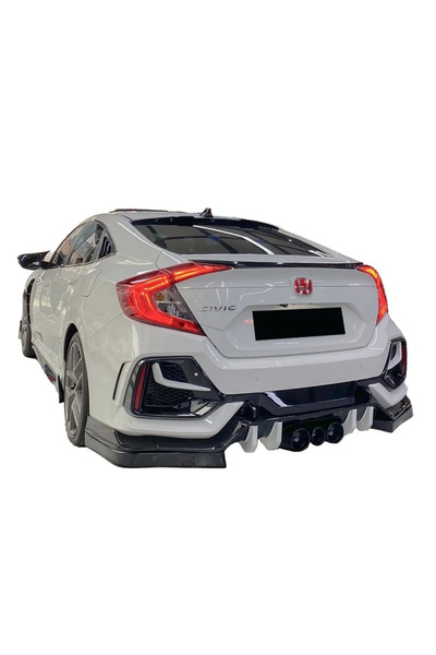HasAkman Honda Civic Fc5 6 Parça Arka Flap Parlak Siyah Plastik