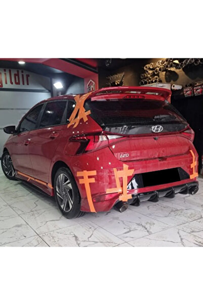HasAkman Hyundai i20 Arka Ek Karlık Mat Siyah Plastik 2019+