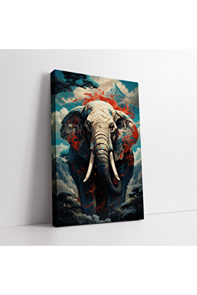 KOSS Dijital Tablou abstract colorat cu elefant pe pânză