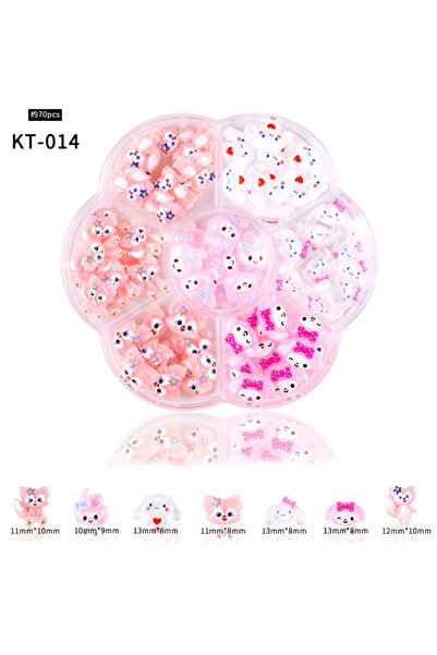 Venalisa Protez Tırnak Nail Art Süslemeleri Figürler Tırnak Charm KT-014