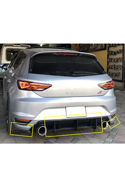HasAkman Seat Leon Mk3 Aero Arka Tampon Flap Flaplar Splitter Bıçak