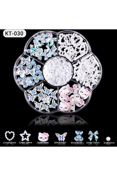 Venalisa Protez Tırnak Nail Art Süslemeleri Figürler Tırnak Charm Kurdale Ayı...