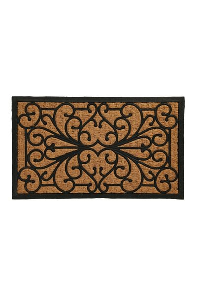 HONEYBEE Rectangular Shaped Rubber and Coir Door Mat 45 x 75cm