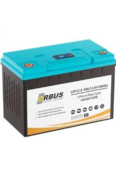 ORBUS 12.8 Volt 100 Amper Lityum Lifepo4 Akü
