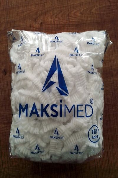 MAKSİMED White 100pcs Interlining Bonnet Disposable Disposable 100pcs Bonnet
