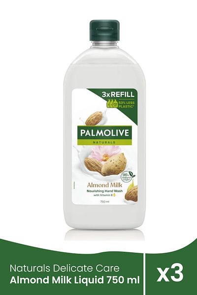 Palmolive Naturals Delicate Care Almond Milk liquid soap refill 750 ml x 3 pieces