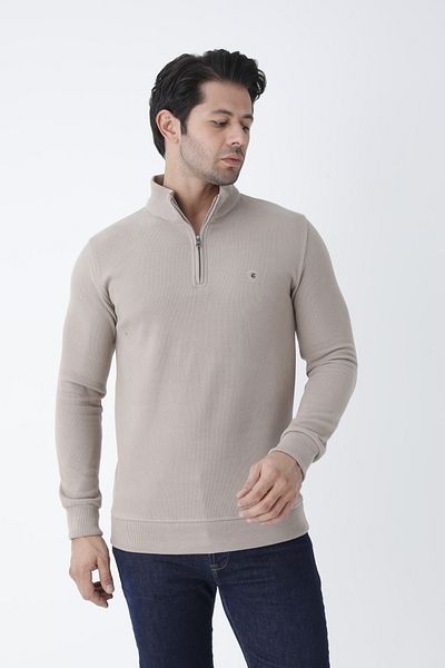 Cordial Men's Slim Winter Long Sleeve Half Zipper Thessaloniki Knitwear