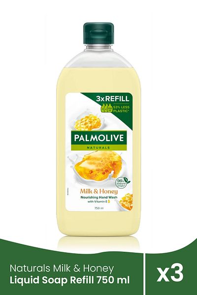 Palmolive Naturals Milk & Honey liquid soap refill 750 ml x 3 pieces
