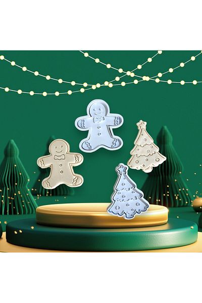 Shido New Year Themed Mold,Cookie Mold,Christmas Themed Multi-Purpose Mold