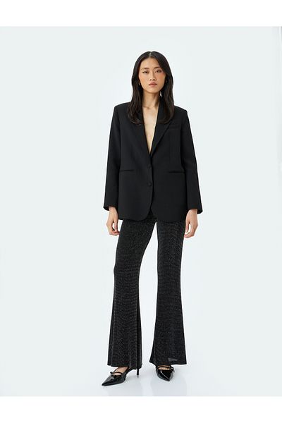 Koton Glitzernde Hose mit spanischem Bein