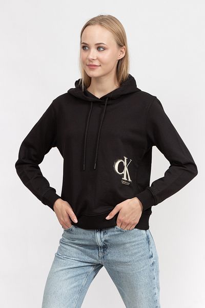 Calvin Klein Dámská mikina s kapucí - rozprašovaný monogram, Regular Fitj20j 221138