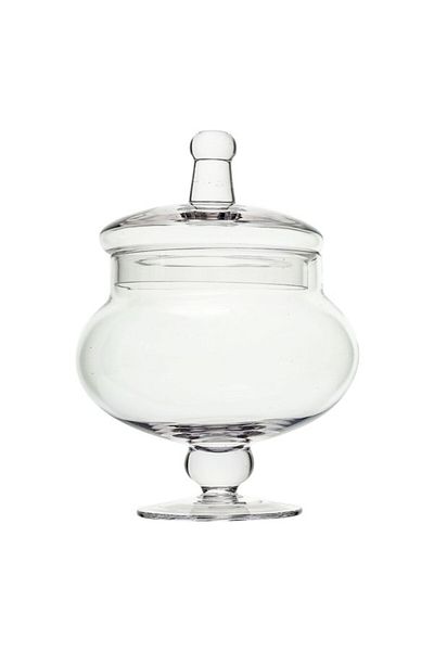 Parfait وعاء حلوى زجاجي منحني على شكل كمثرى مع غطاء 21.5 × 18 سم