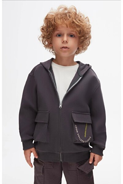 nk kids سترة صوفية من القطن الممشط بغطاء للرأس ناعمة الملمس للأولاد