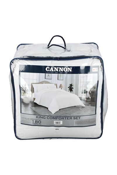 Cannon طقم لحاف كينج مكون من 4 قطع بخيوط 180