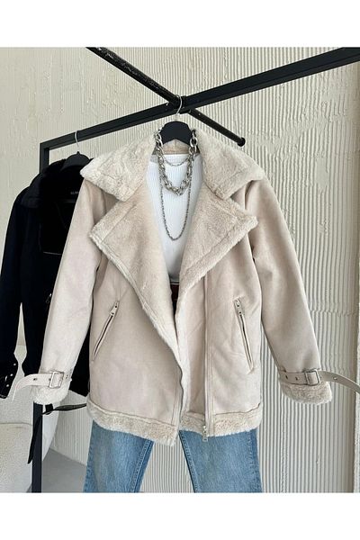 My Bella Sezon nou Importat Palton din piele intoarsa Trench Coat
