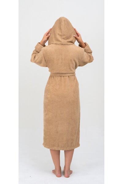 EMİLLİE Elina Unisex 100% Cotton Double Bathrobe with Hood