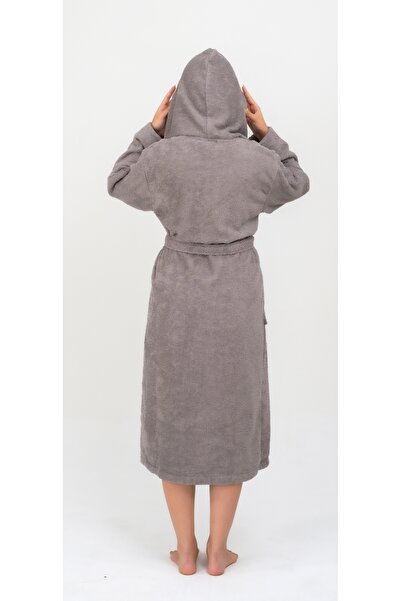 EMİLLİE Elina Unisex 100% Cotton Double Bathrobe with Hood