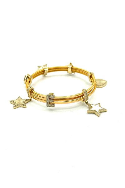 Tekin Gold Ajda Bilezik  Charm E harfli