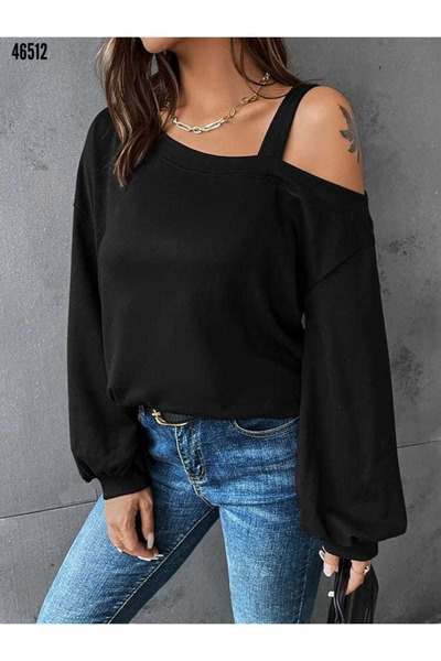 Modayakamoz Kadın Omuzu Açık Askı Detaylı Şık Bluz