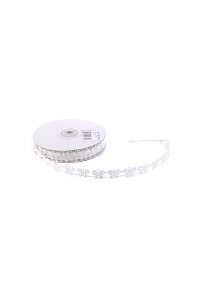 Hayaller Dükkanı Λευκές κορδέλες 2cm - Πεταλούδα και Glitter Pk:20yard0-
