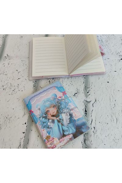 senacacollection A6 Velcro Anime Concept Notebook Notepad Caiet cu rigle 80 coli 1BUC