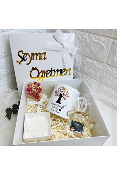 Hayaller Dükkanı Öğretmenler Günü Hediyesi Öğretmene Hediye Kutu Seti-