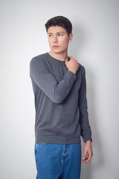 Fulla Moda Базов суичър с кръгла яка