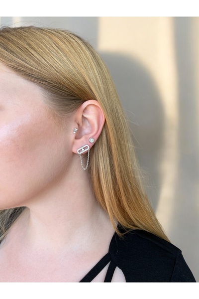 Asteria Jewelry سلسلة مفصلة أقراط الفوضى